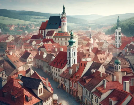 Český Krumlov’s Rooftop Views
