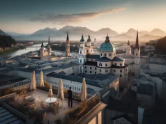 Salzburg’s Rooftop Views: Explore Rooftop Spots Offering Panoramic Views of the City’s Skyline and Surrounding Mountains for a Romantic Backdrop
