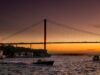 Bosphorus Yacht Proposal in Istanbul: How to Plan It The Bosphorus Bridge silhouetted against an orange sunset over the water, Istanbul